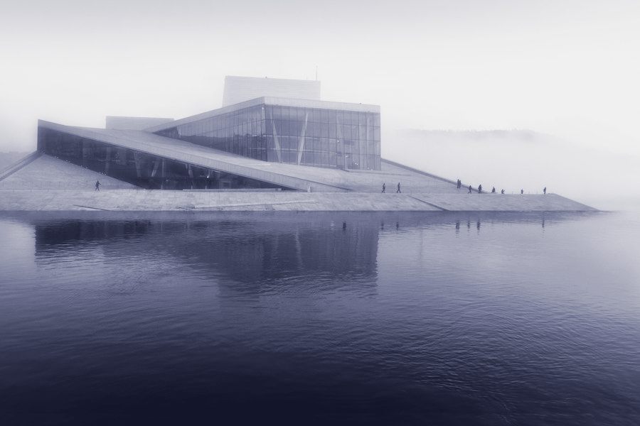 The Oslo Opera House on the waterfront