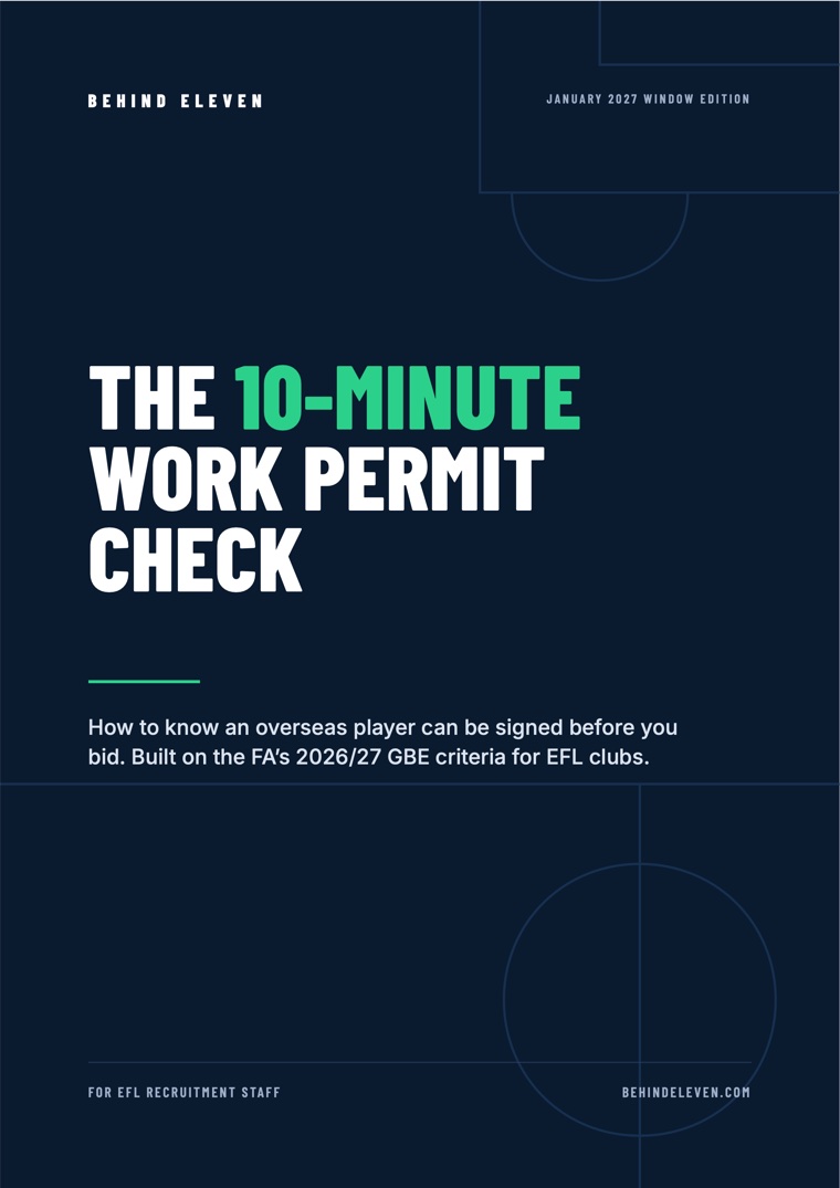 Cover of The 10-Minute Work Permit Check, January 2027 window edition, for EFL recruitment staff